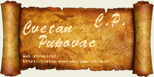 Cvetan Pupovac vizit kartica